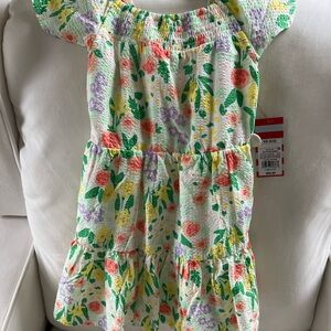Girls Spring Easter Floral Dress - Multicolor 4/5